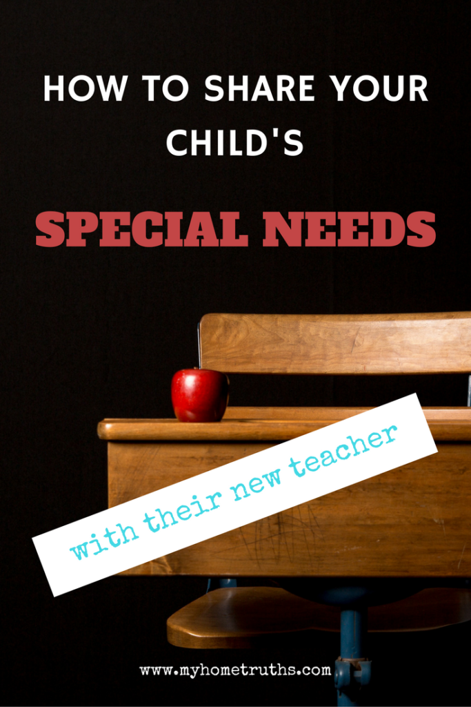 How to share your child's special needs with their new teacher